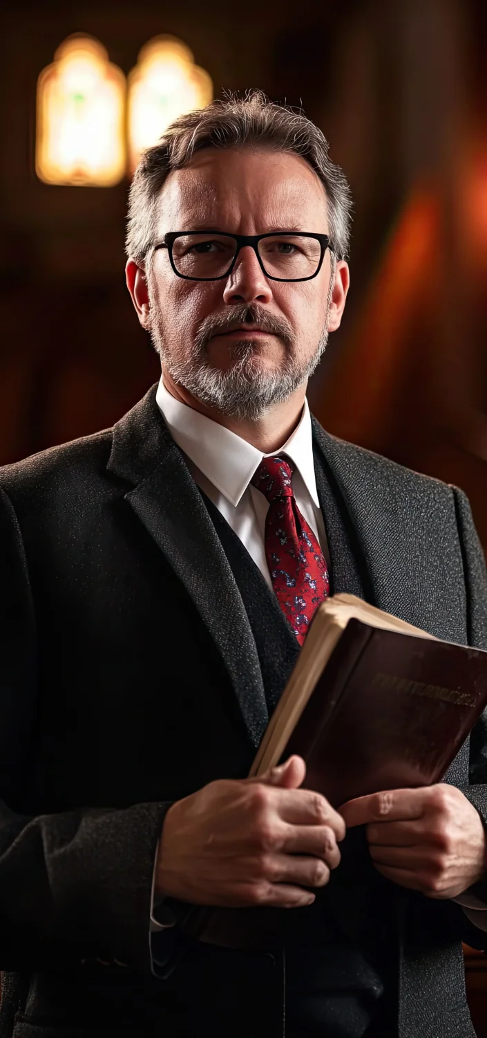 church businessman graphic